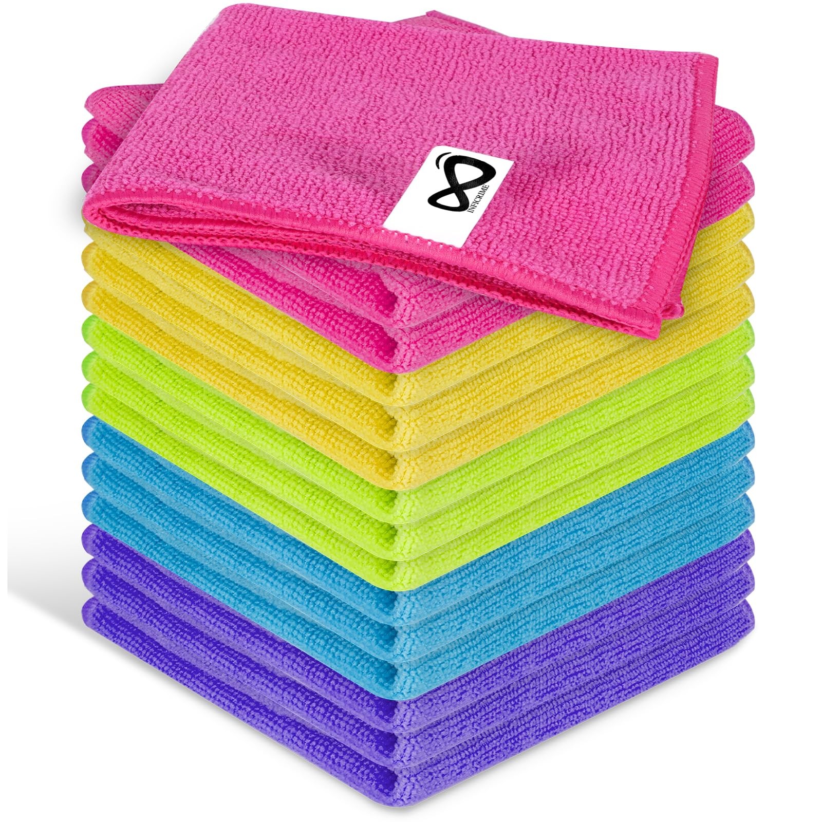 Microfiber Cleaning Cloths Rags, Wet and Dry Lint Free Household Supplies