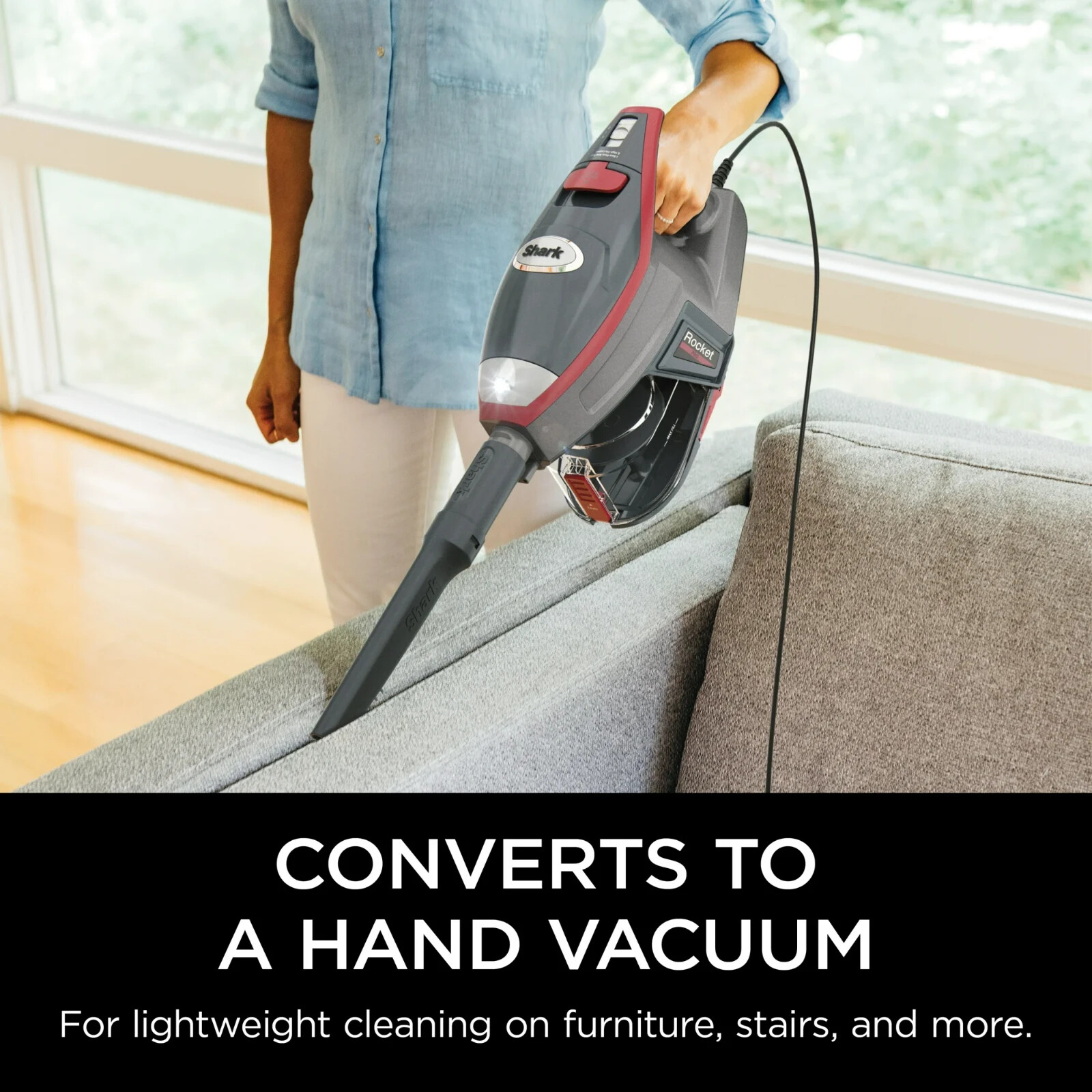 Shark HV370 Rocket Pro Corded Stick, Removalable Hand Vacuum, Advanced Swivel St