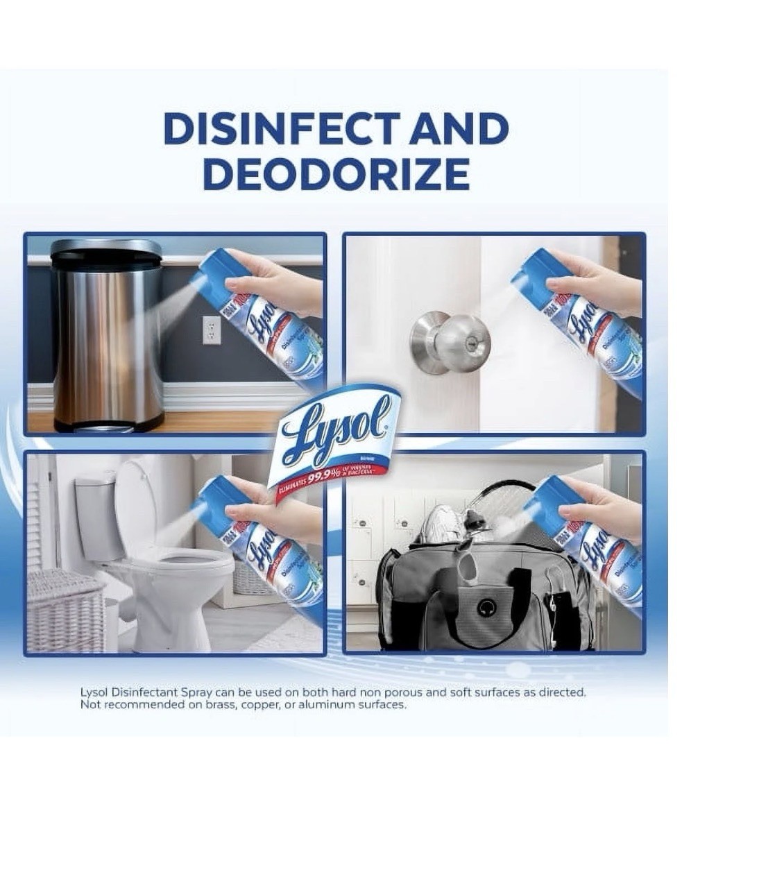LYSOL Disinfectant Spray – Spring Waterfall, 19 oz, Liquid. Pack of 2. NEW!
