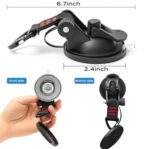Heavy Duty Suction Cup Hooks – Super Strong Car Camping Accessories black 4pcs