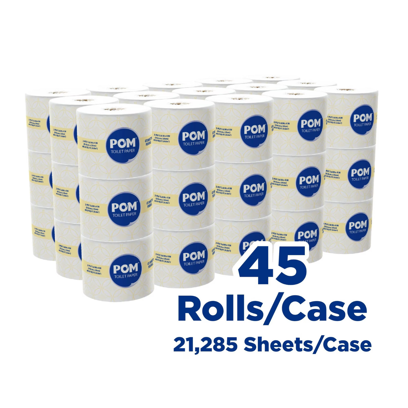 POM 2-Ply Toilet Paper 45 rolls, 473 sheets/roll