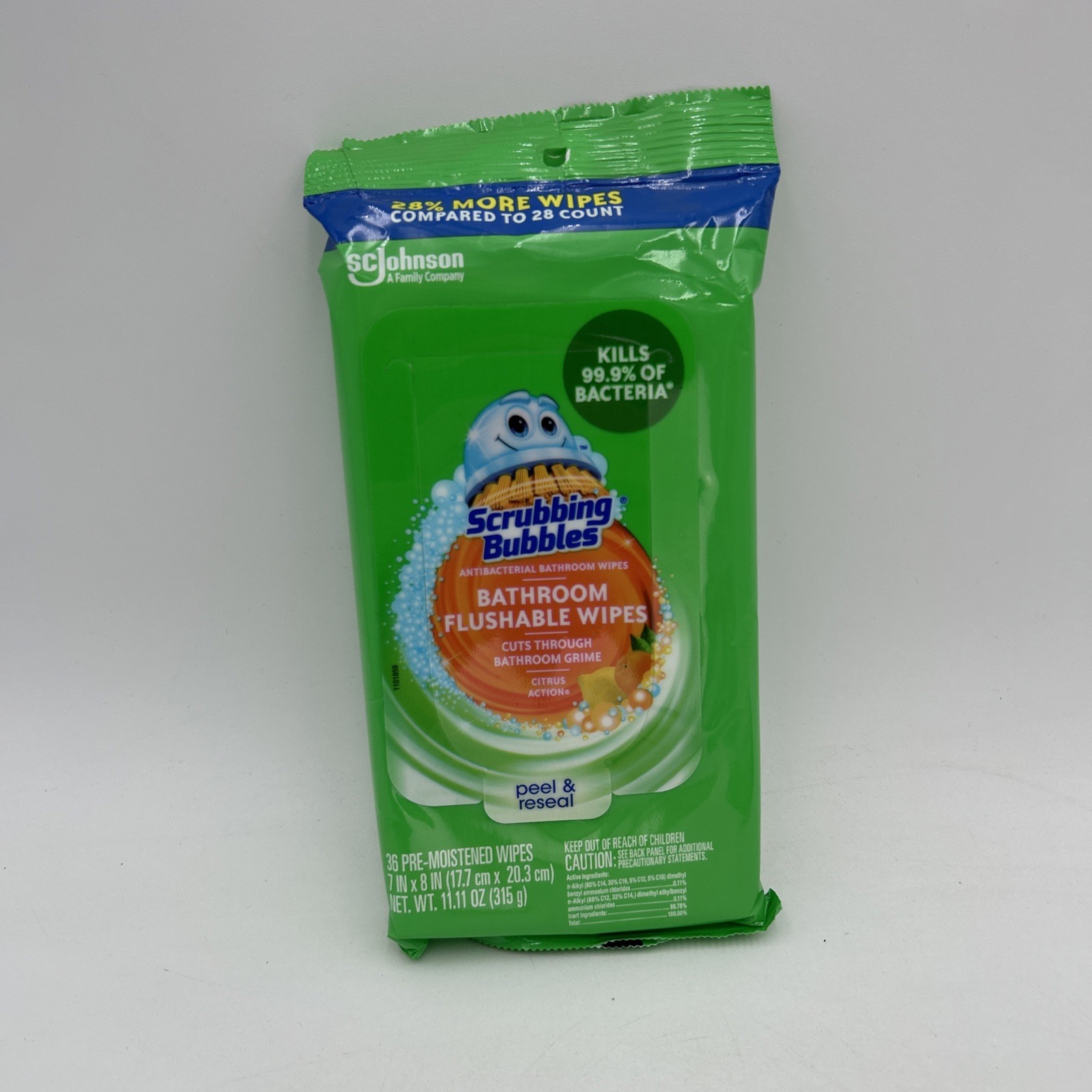 2 PACK Scrubbing Bubbles Bathroom Flushable Wipes 36 count DISCONTINUED