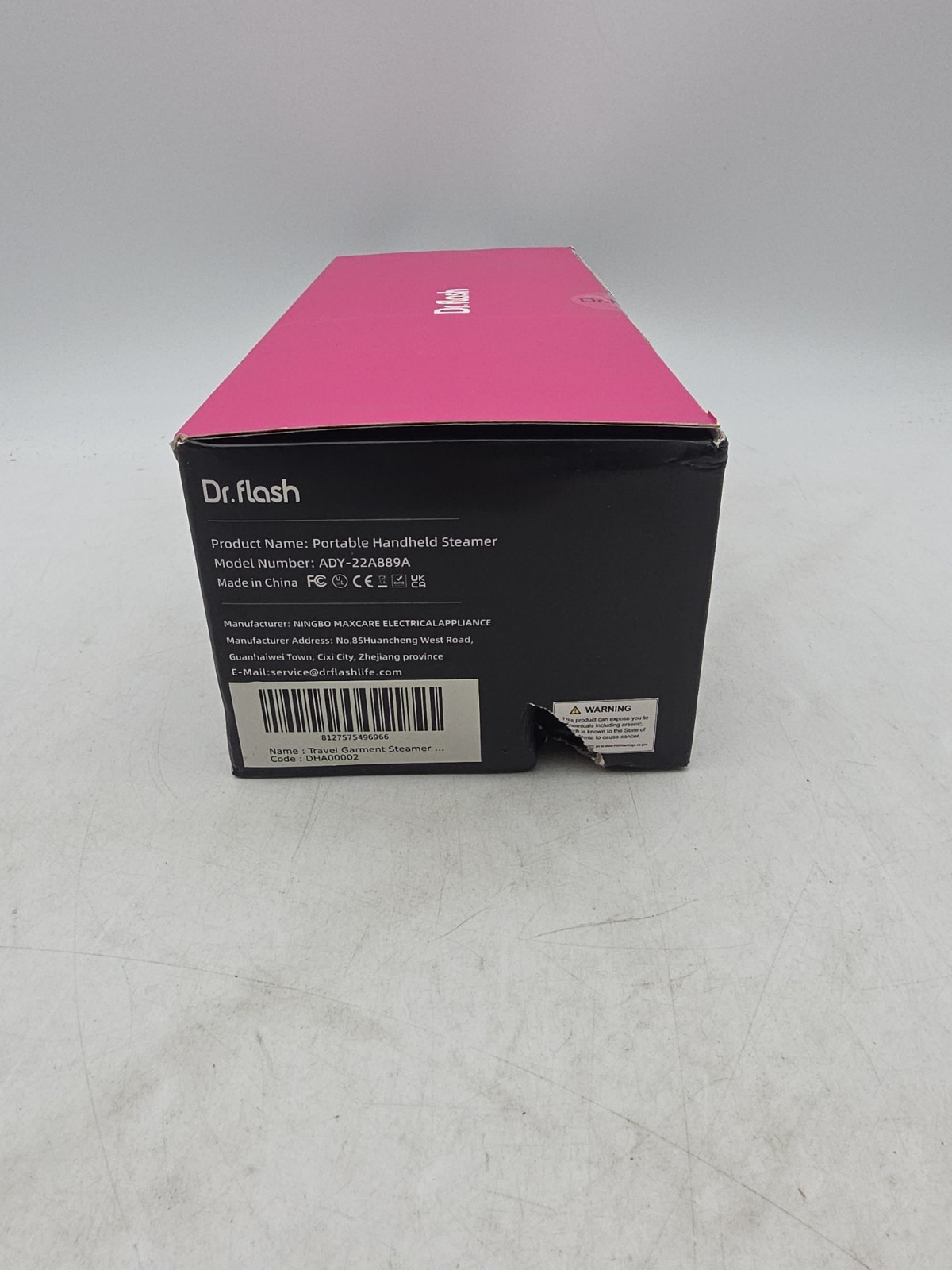 Dr.flash Steamer 1200W Strong Steam Fast Heating Rotatable Silver Pink