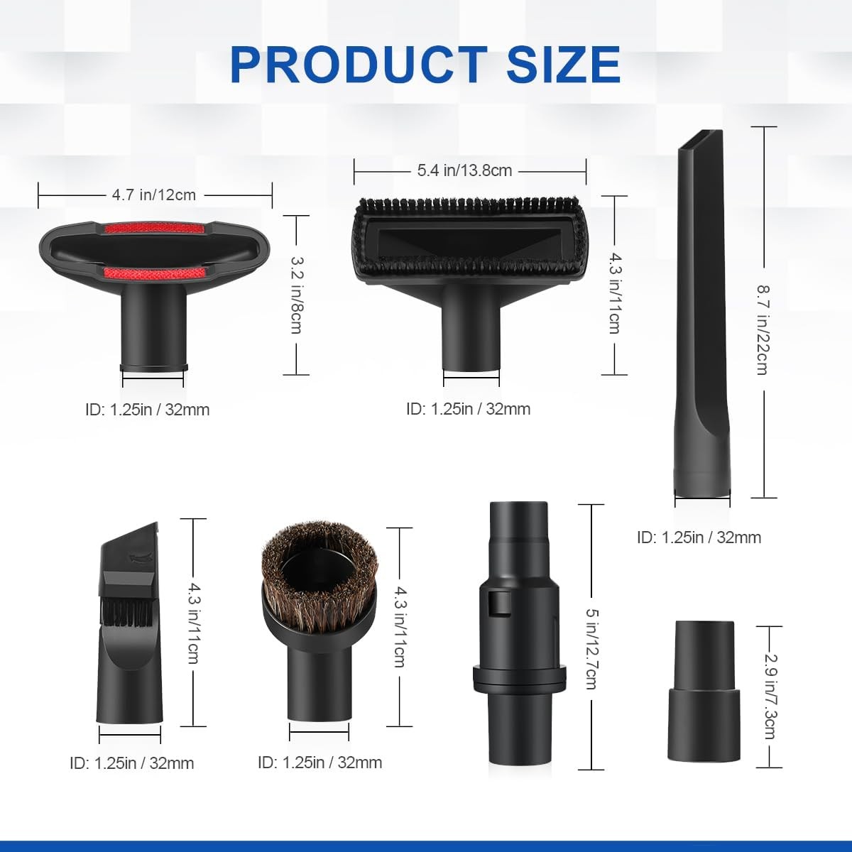 1 1/4 Inch(32mm Vacuum Attachments Compatible W/ Shark Navigator Lift-Away NV360
