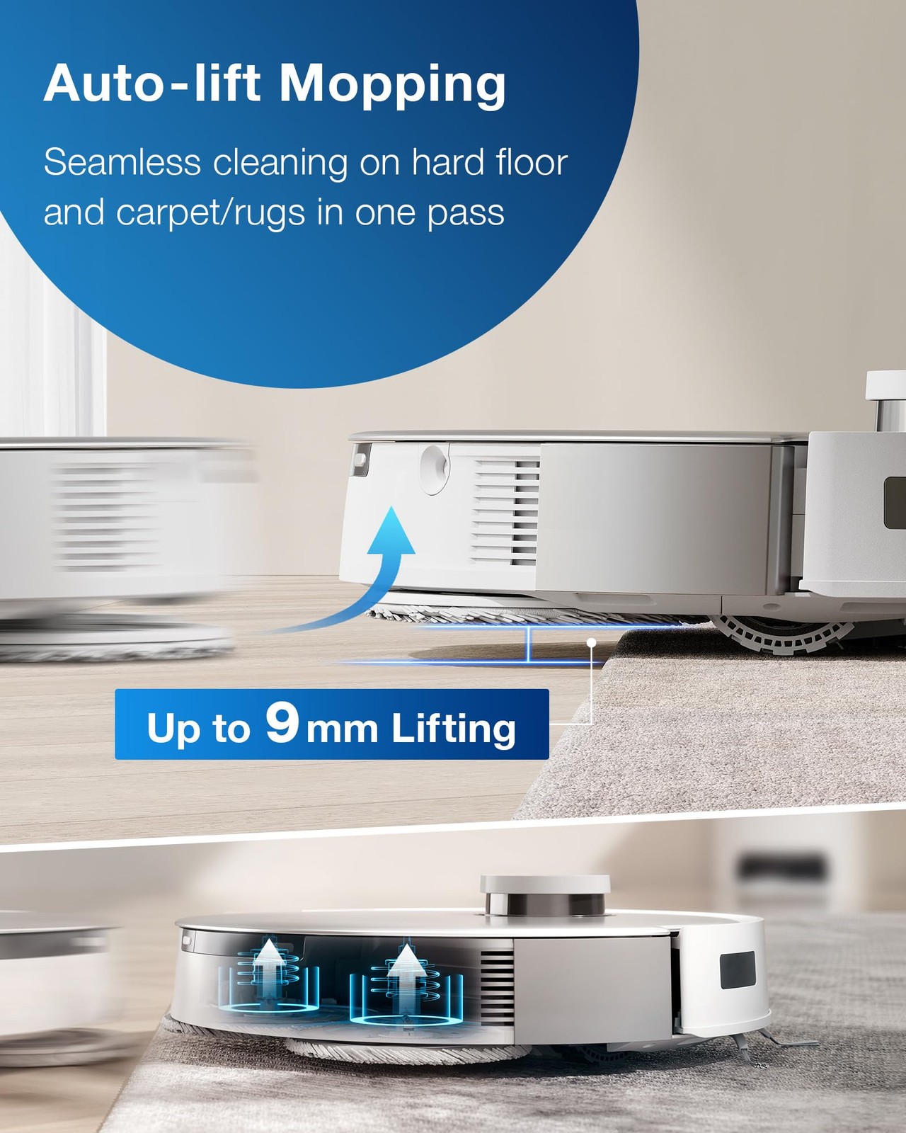 ECOVACS DEEBOT T20 Omni (DLX23) Robot Vacuum and Water Mop Washing-Drying White
