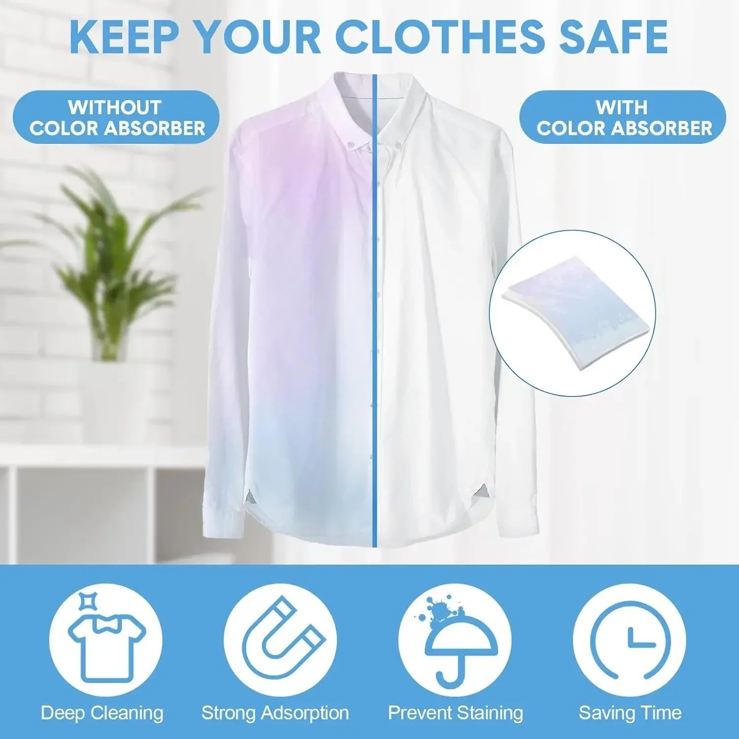 100PCS Laundry Color Catcher Sheets Anti Dye Transfer Washing Machine Paper