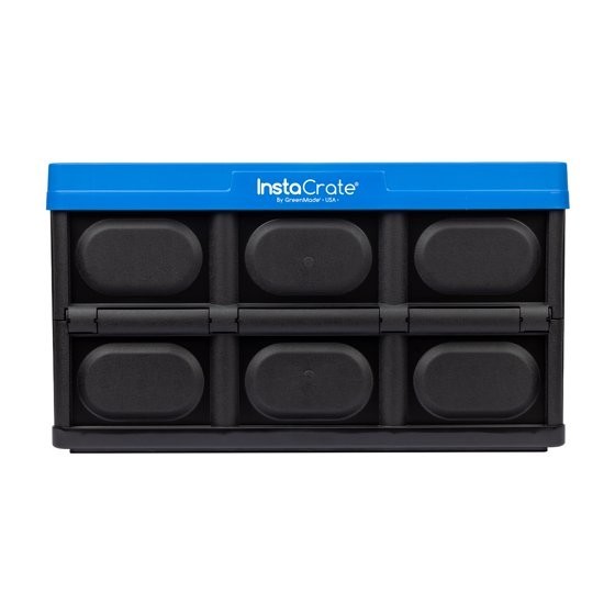 2PAC Greenmade Instacrate 12Gallon Collapsible Plastic Storage Bin with Handles