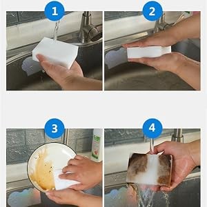 Magic Sponges Eraser,10 Pack Melamine Sponge in Bulk,2X Density,Easy to Use |