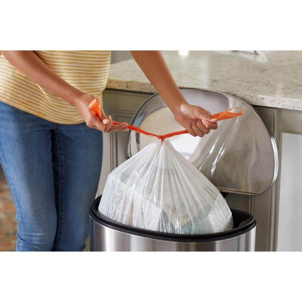 HDX 13 Gallon Reinforced Top Drawstring Fresh Scented Tall Kitchen Trash Bags wi