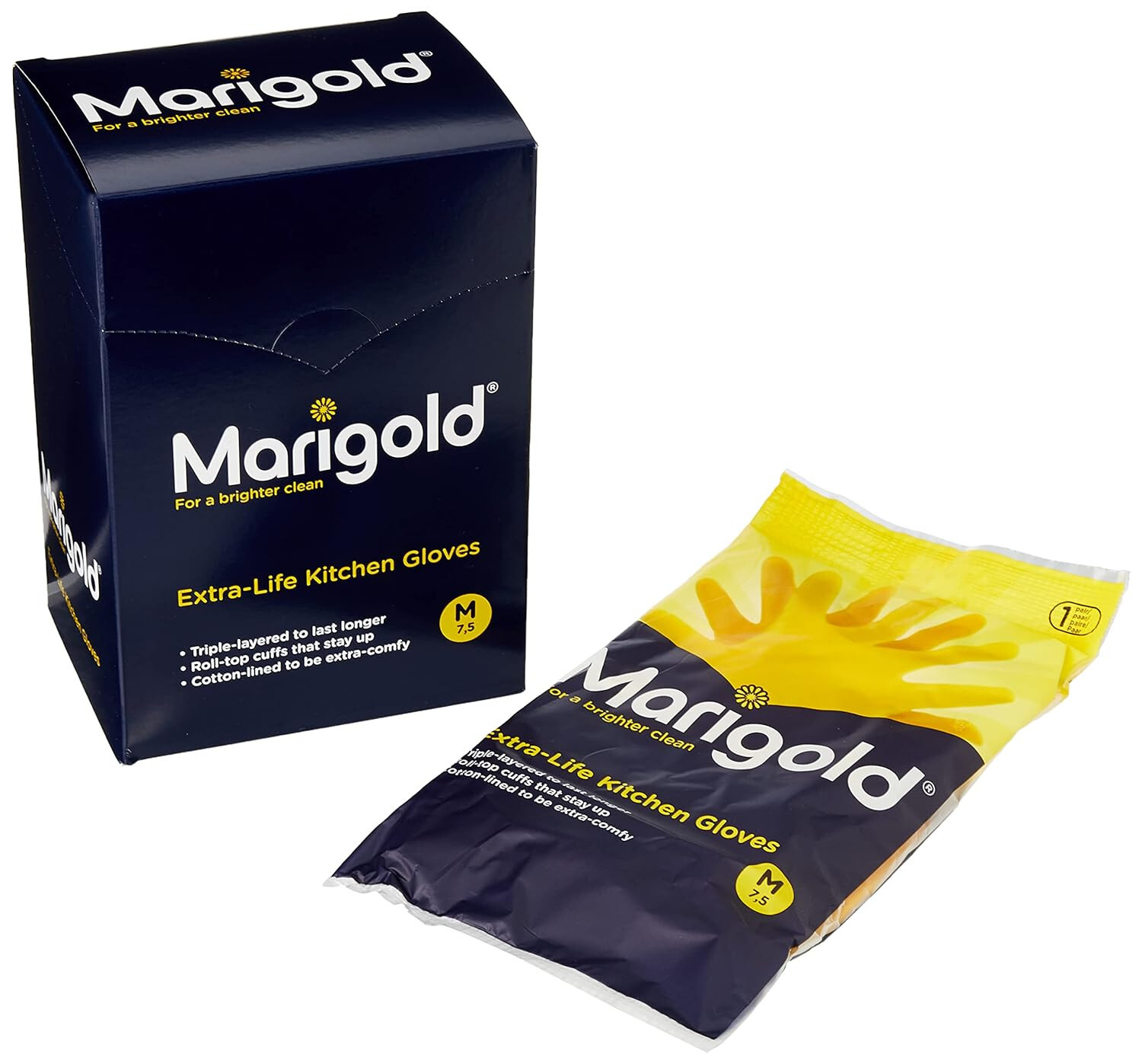 Marigold Extra Life Kitchen Rubber Gloves – Medium – Pack of 6 Pairs