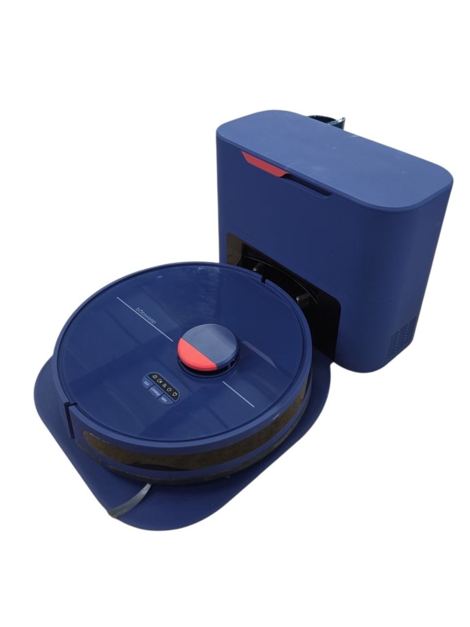 BObsweep Dustin Wi-Fi Connected Self-Emptying Robot Vacuum And Mop – Navy
