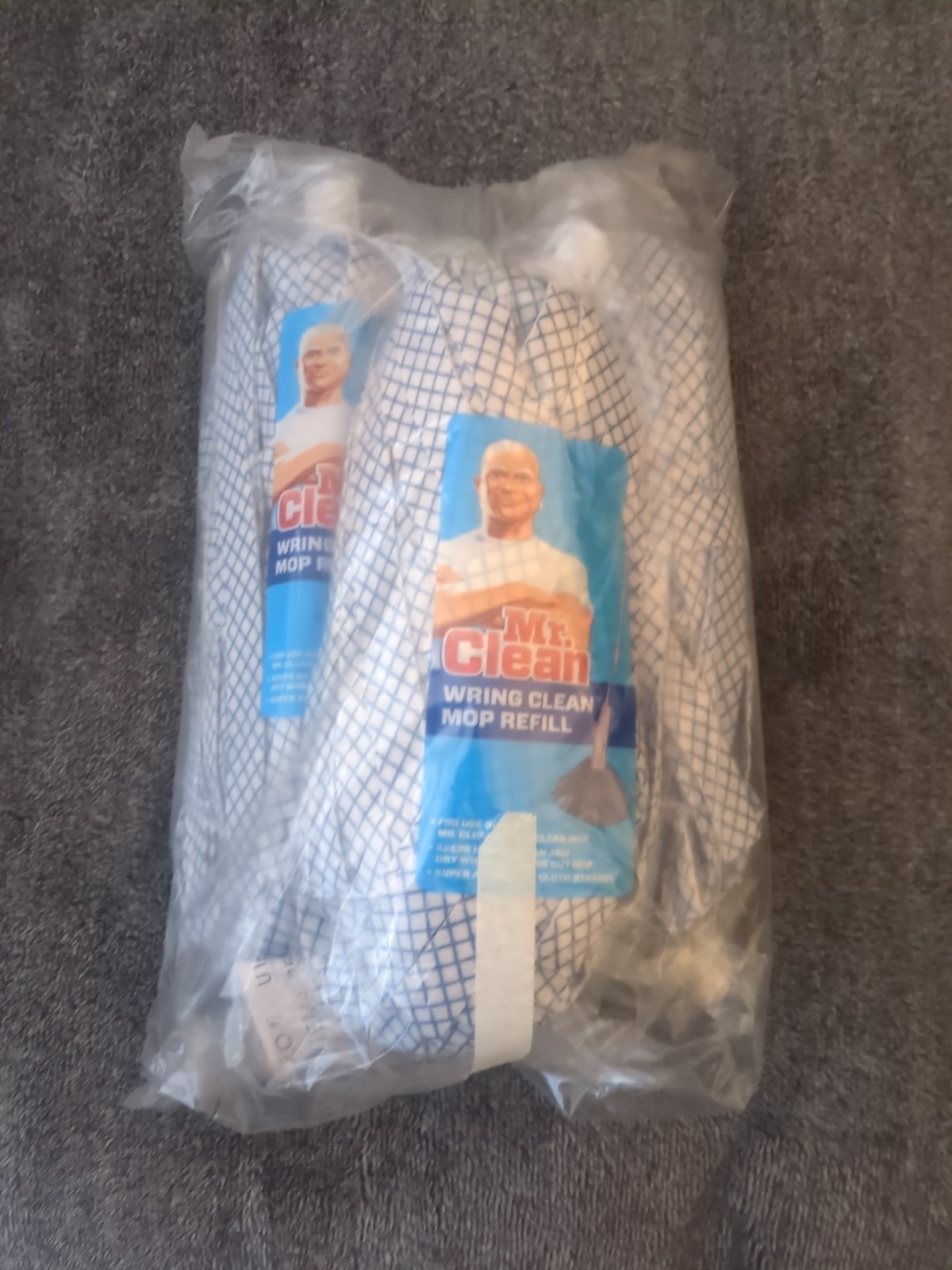 (3) Mr. Clean®️ Wring Clean Mop Head Refills Cloth Cleaning Supplies 3 Pack