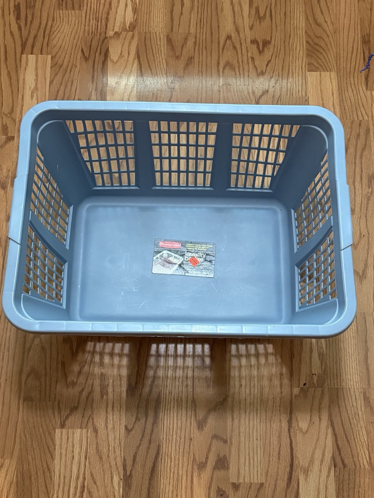 Rubbermaid Laundry Basket Aqua Mint Blue Green w original Label 1986