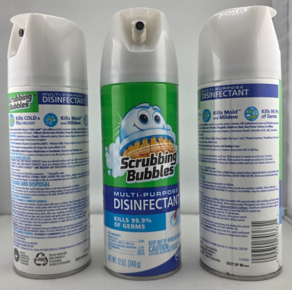 Scrubbing Bubbles Multi-Purpose Disinfectant Spray, 12 oz ( 3 pc )