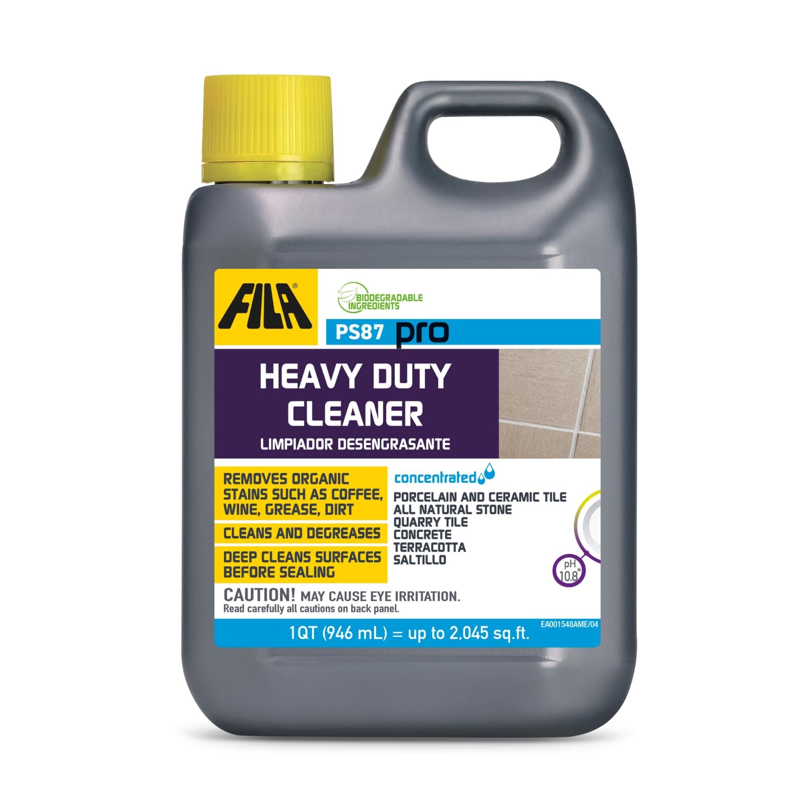 FILA Heavy Duty Cleaner PS87 PRO, Stain Remover Grease, Coffee, Wine, Wax, In…