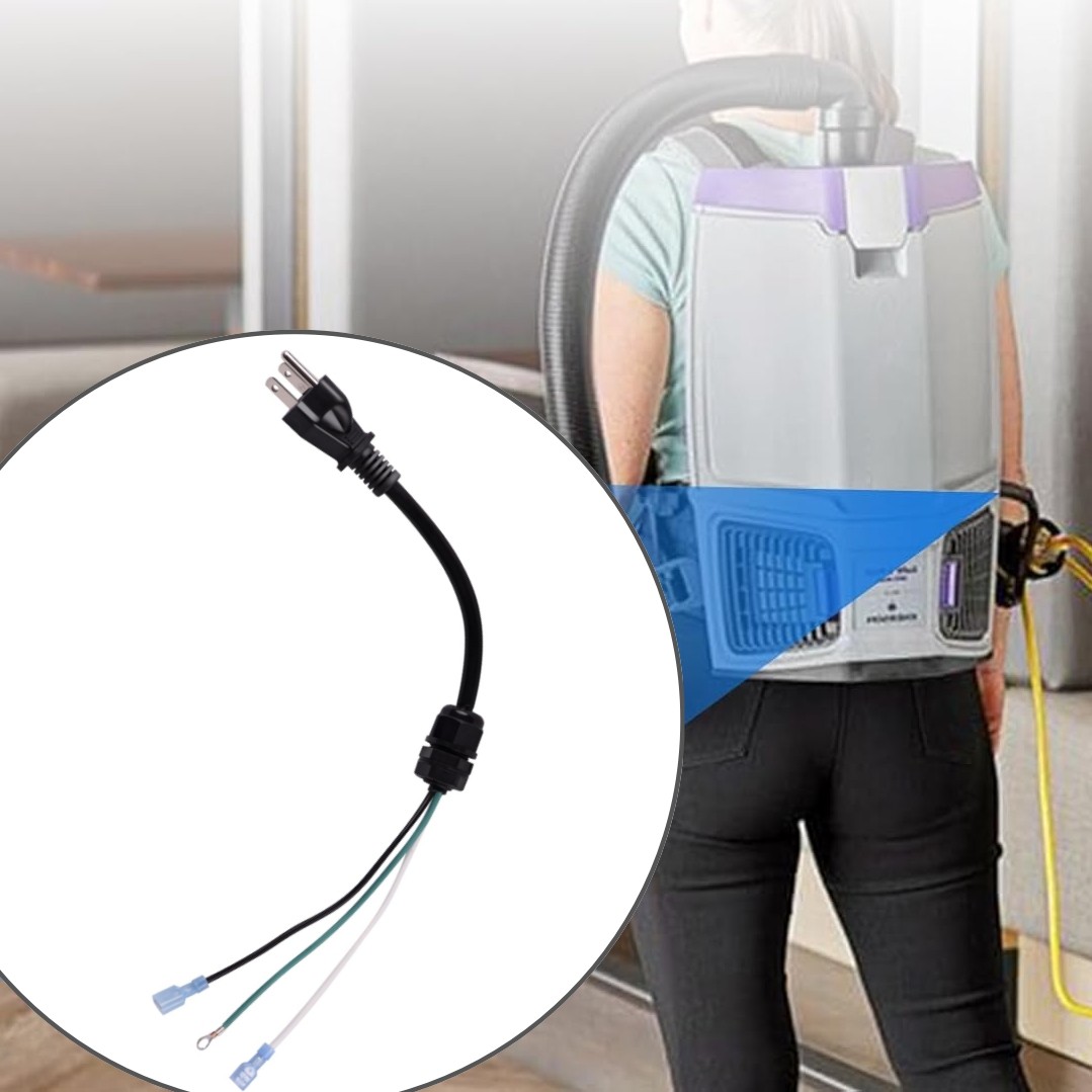 100641 Power Cord Assembly For Super QuarterVac (HEPA),ProVac,MegaVac,Linevacer