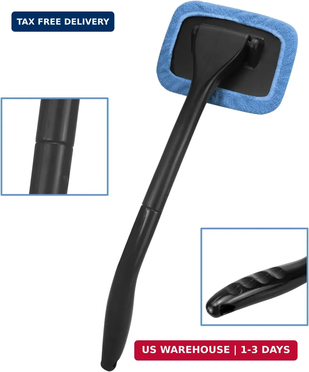 Car Windshield Cleaning Tool, Windshield Cleaner with 4 Washable and Reusable Mi