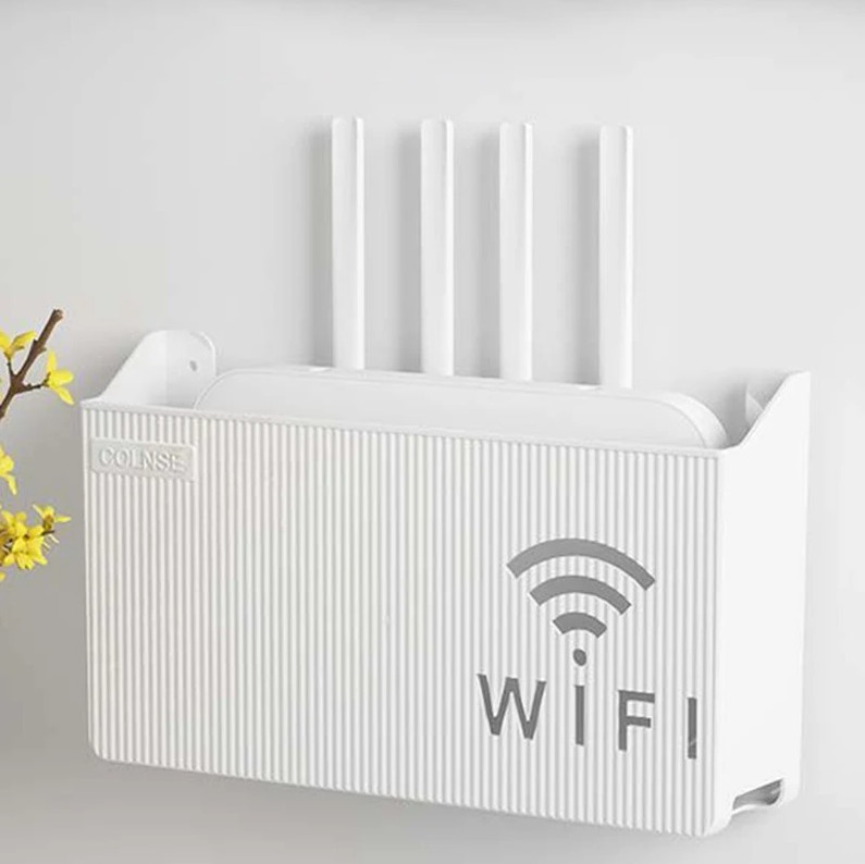 1 pc Wall-Mounted Router Storage Shelf TV Set-Top Box Organizer Rack