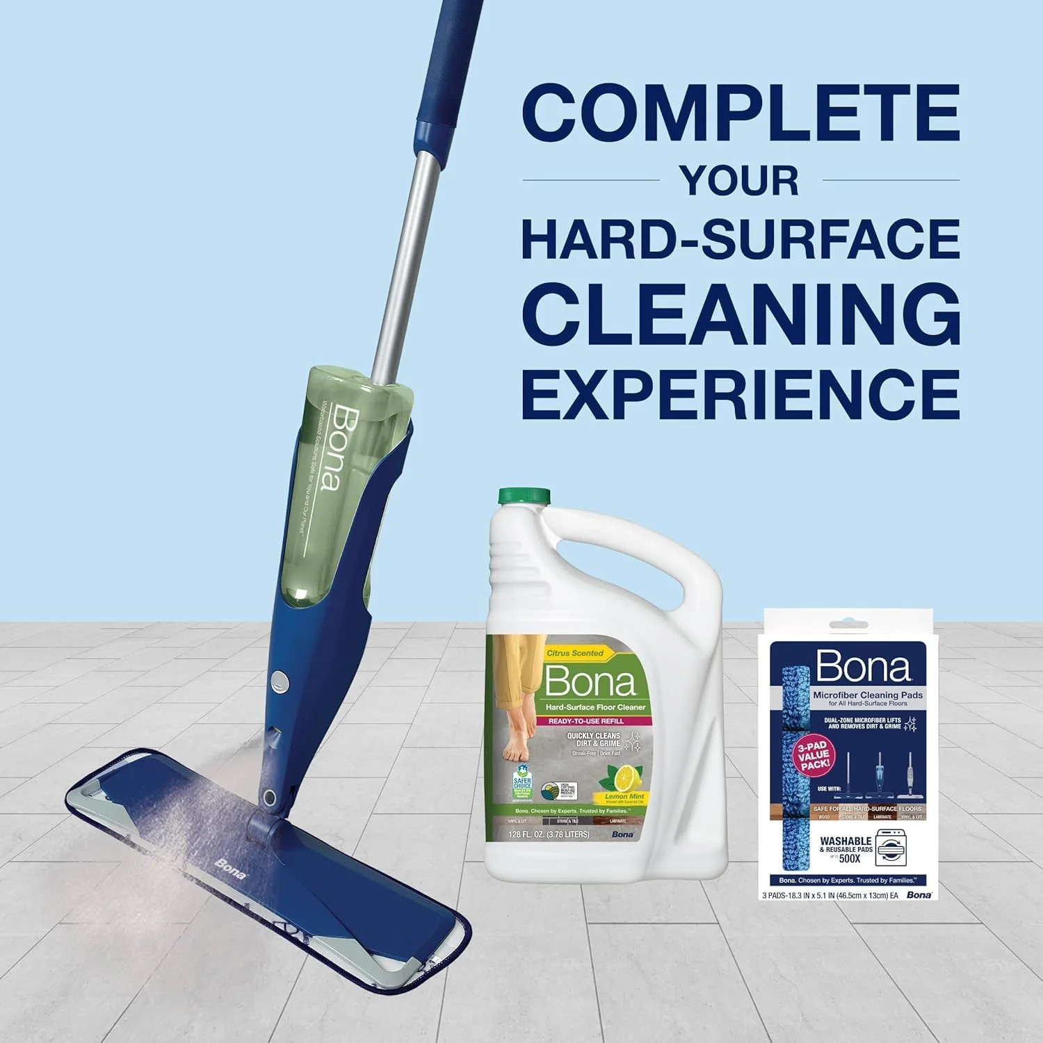 Multi-Surface Floor Cleaner Refill – 128 fl oz – Lemon Mint | Residue-Free