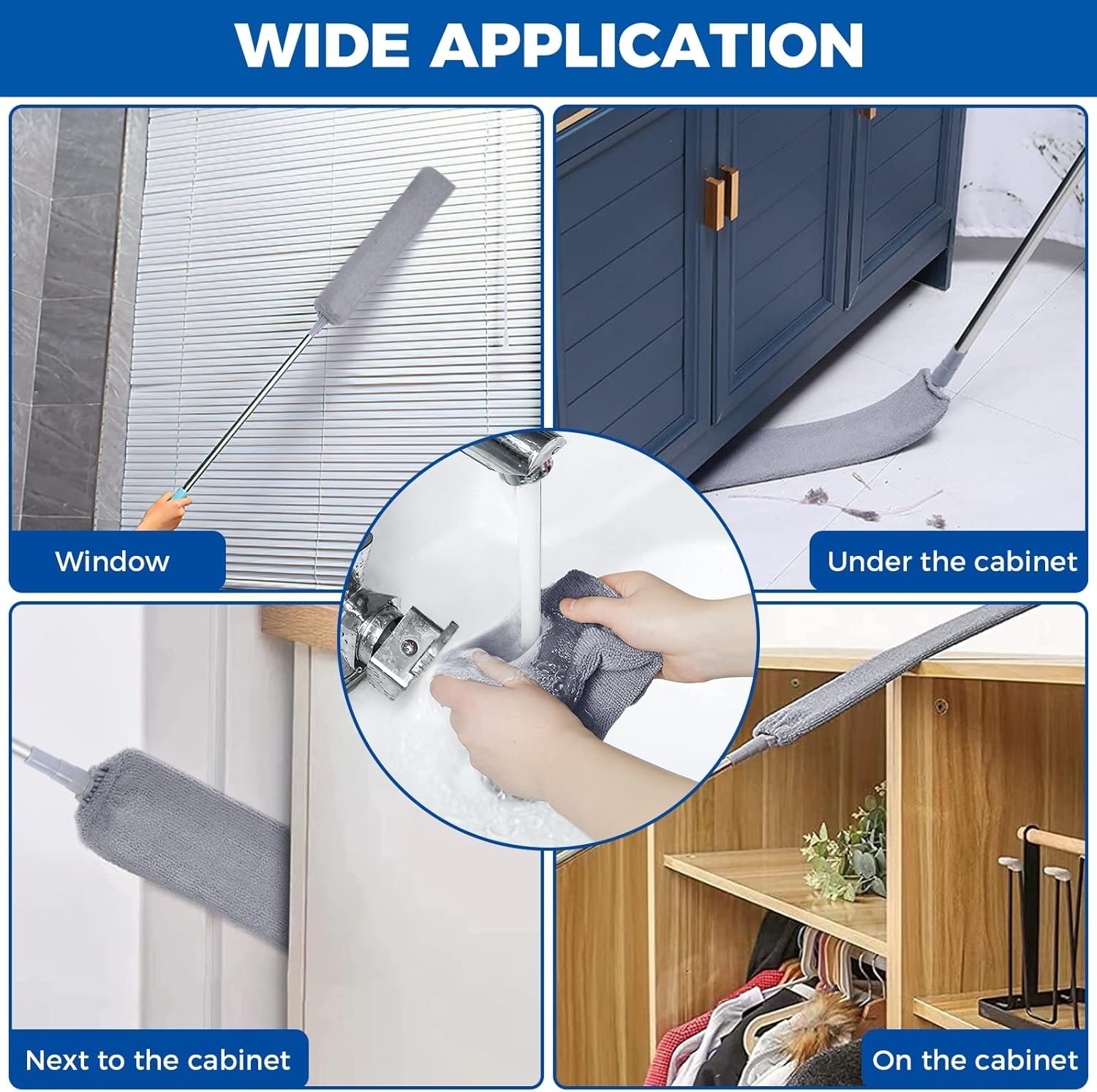 Retractable Gap Dust Cleaner Cleaning Tools with 2 Microfiber Dusting Cloths …