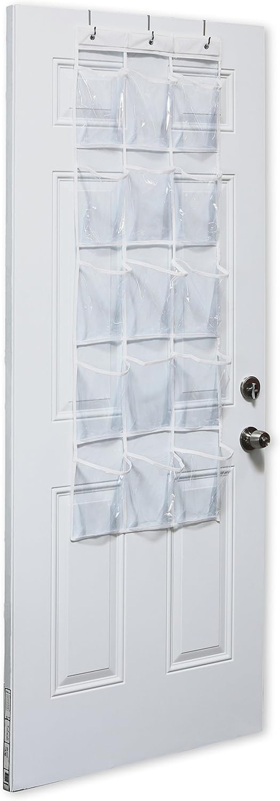 15 Pockets Clear over the Door Pantry Organizer, 2 Pack | 52″ X 18″, Cabinet & K
