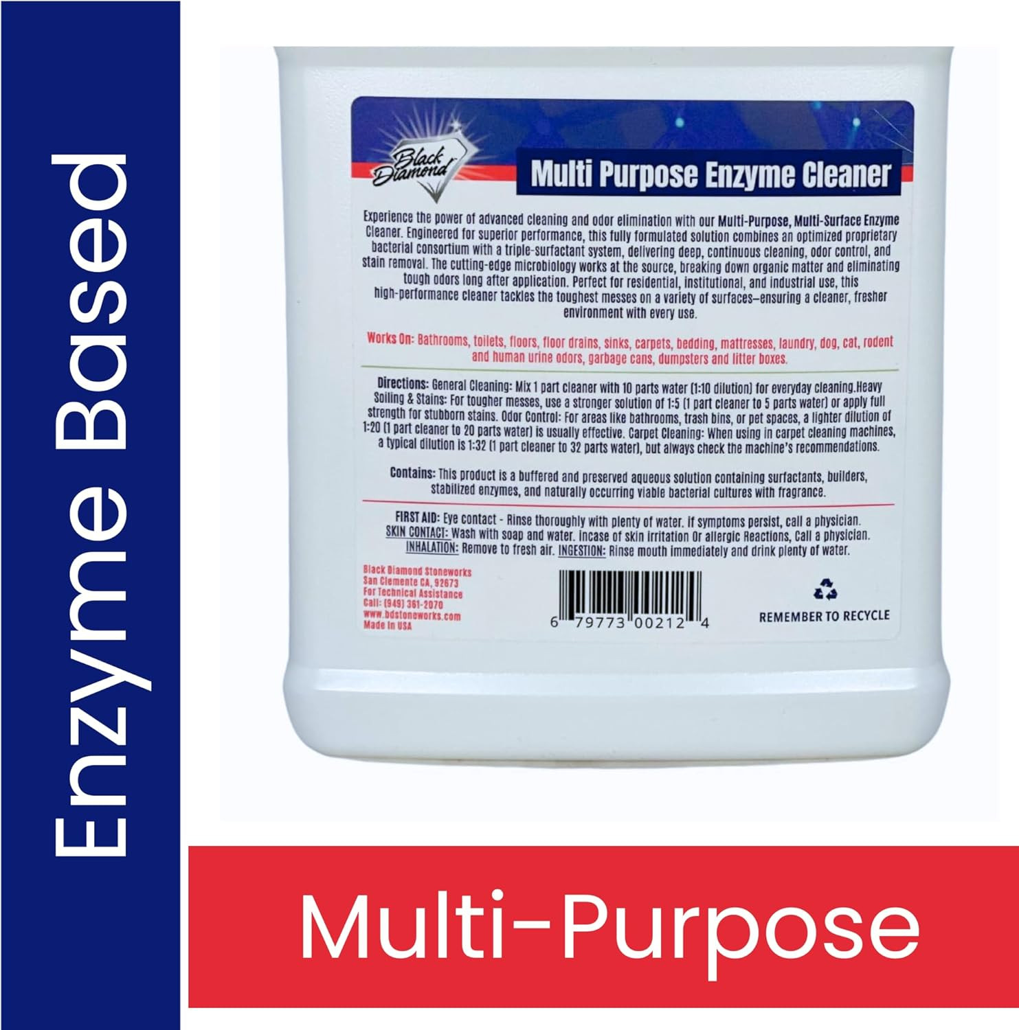 Commercial Multi-Purpose Enzyme Cleaner & Odor Eliminator | Pet & Human Urine, S