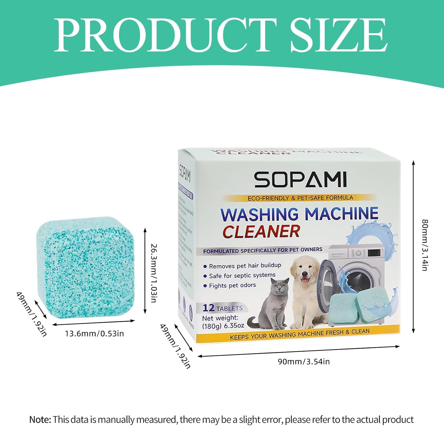 SOPAMI Washing Machine Cleaner Tablets 12 Pack, Deep 1 Count (Pack of 1)