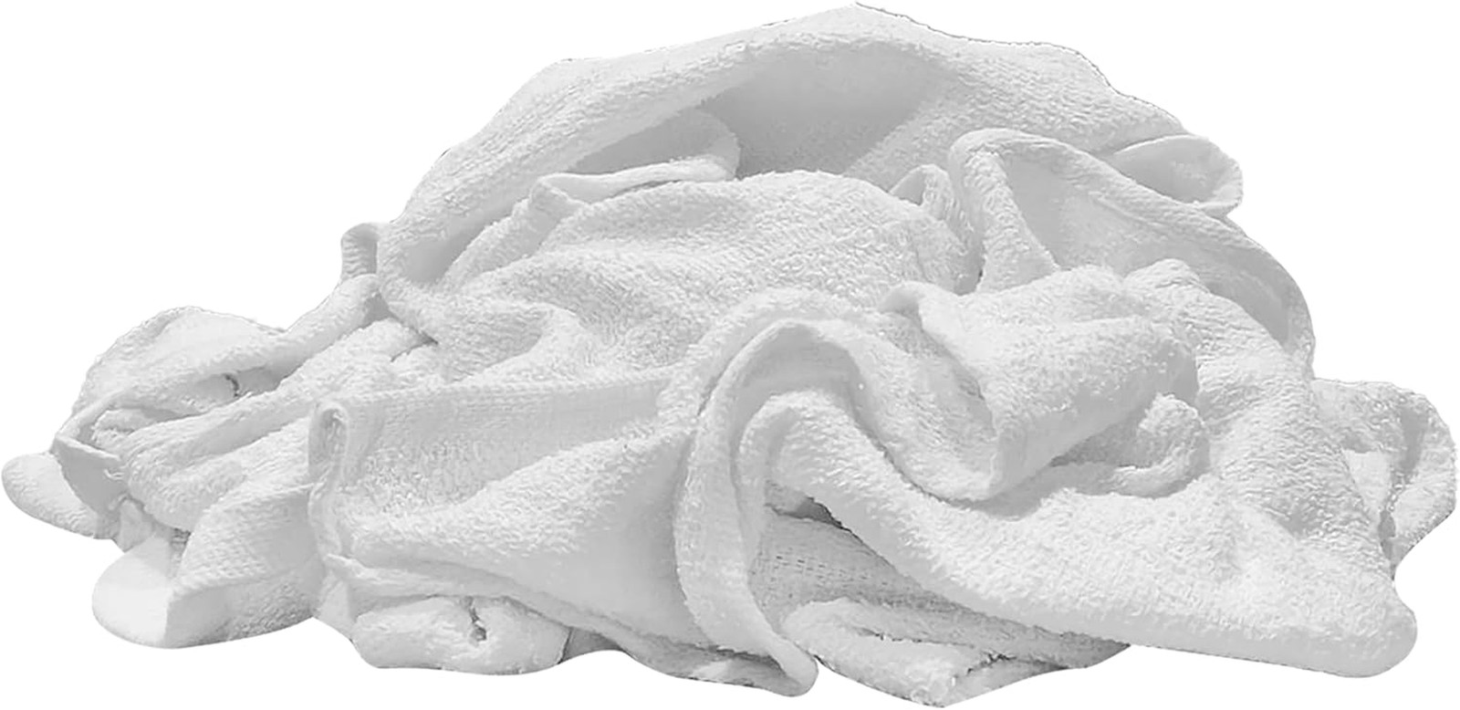 White Terry Bar Mop Towels 40 Pcs (Approx) – 100% Cotton Ultra-Absorbent Cleanin