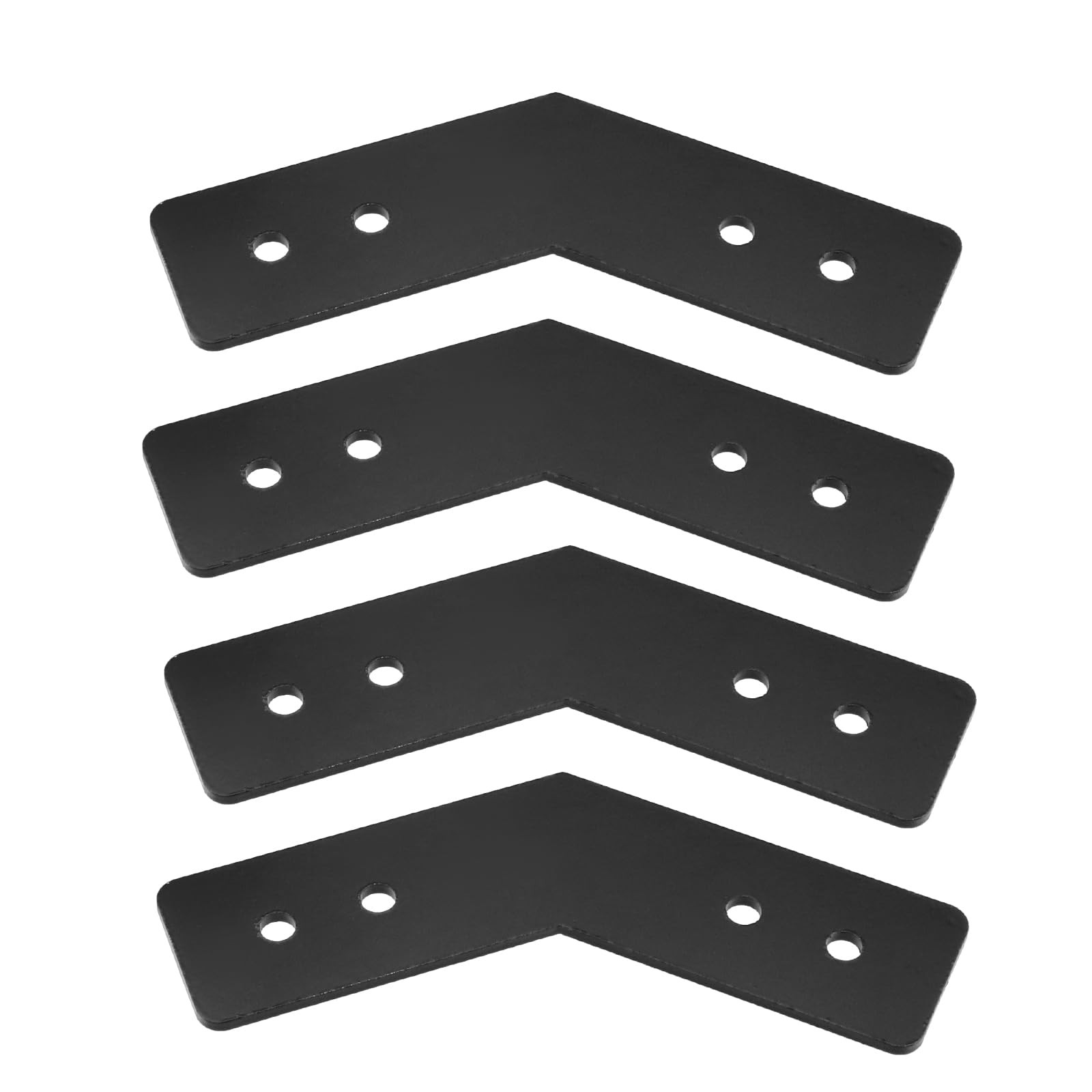 4 PCS 135 Degree 3mm Carbon Steel Angle Bracket 3.35×3.35×1.42 Inch Plate