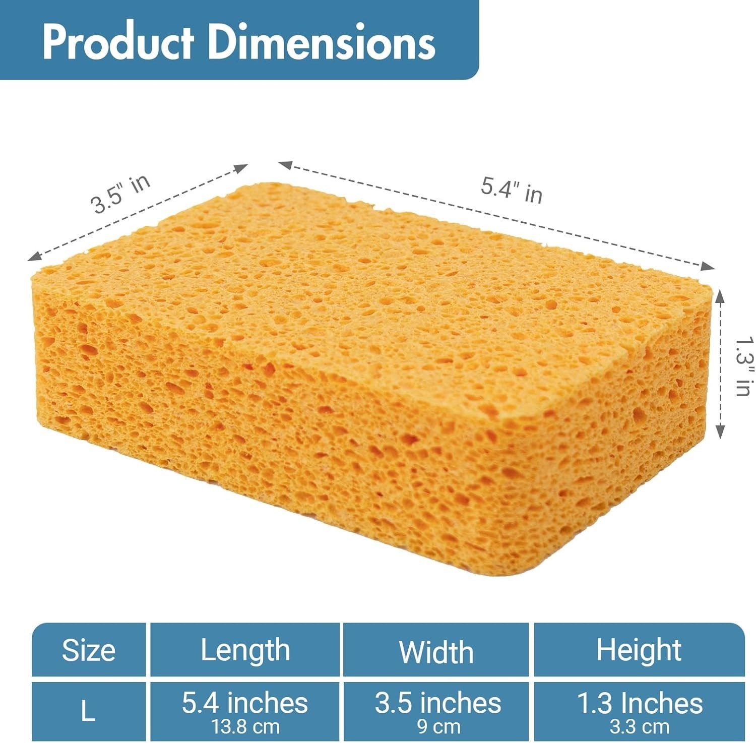 4 PCS X Extra Thick and Large Cellulose Sponges, Kitchen Sponges, Commercial