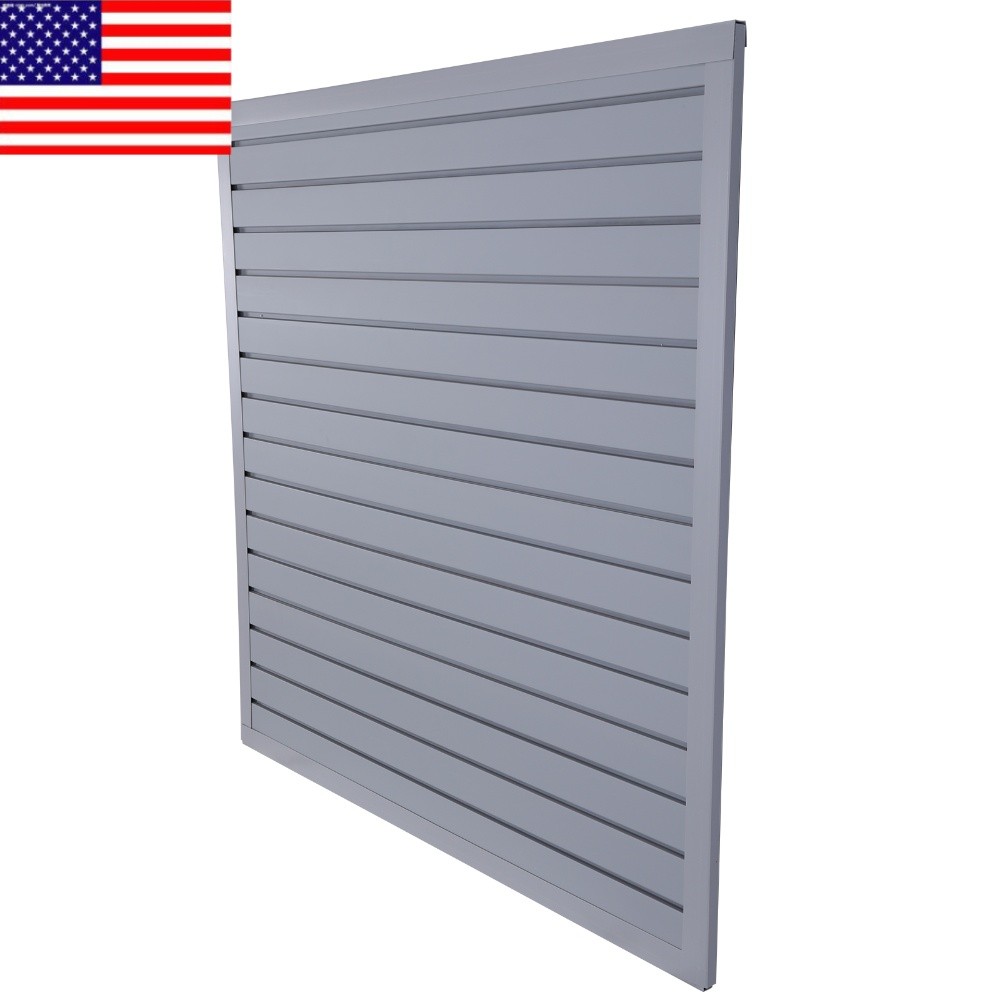 4×1 FT Wall Mounted PVC Wall Panel Grey Panels for Storage & Display