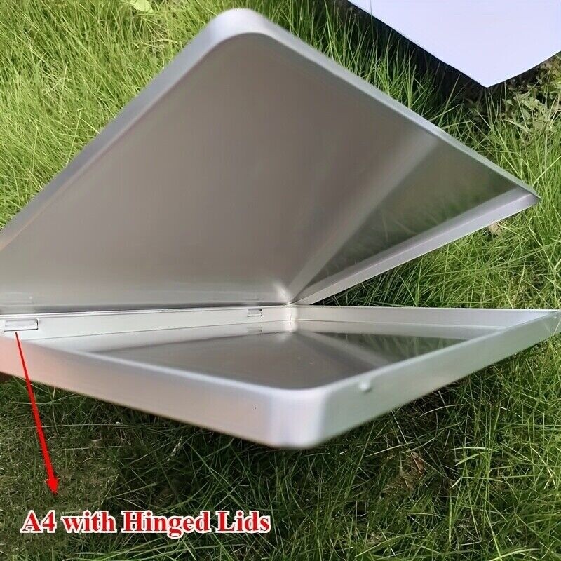 1x Metal Storage Box – A4/A6 Size, Multi-Purpose Office Documents Organizer Chic