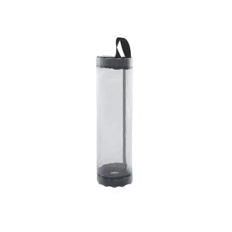 1Pc Grey Sundries Bag Storage Wall Mount Mesh Plastic Bags Dispenser Hanging Reu