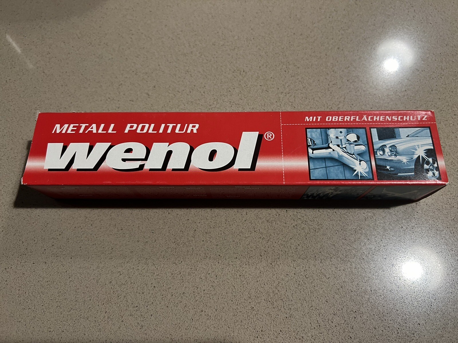 Wenol Metal Polish with Surface Protection, 100mL / 4oz Red Box