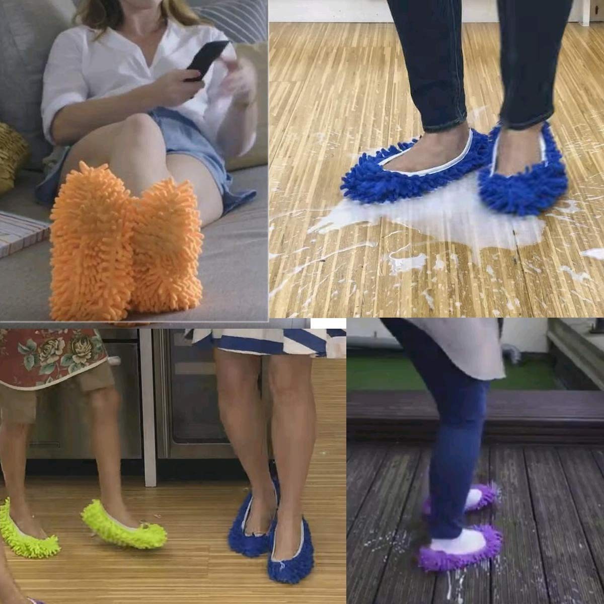 10 pares de mopas y cubrezapatos, calcetines de microfibra lavables multifunción