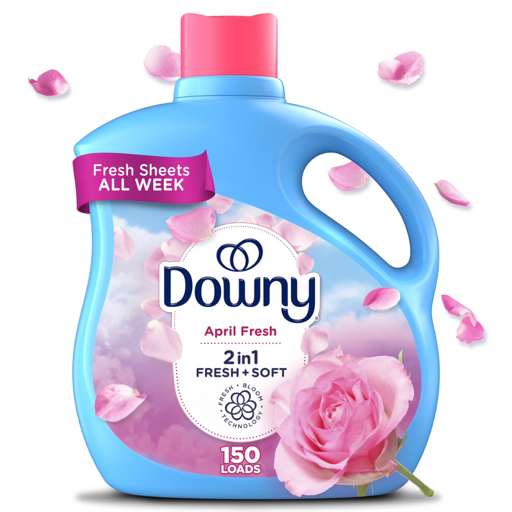 (2 Pack) Downy Liquid Fabric Softener, April Fresh Scent, 111 fl oz, 150 Loads