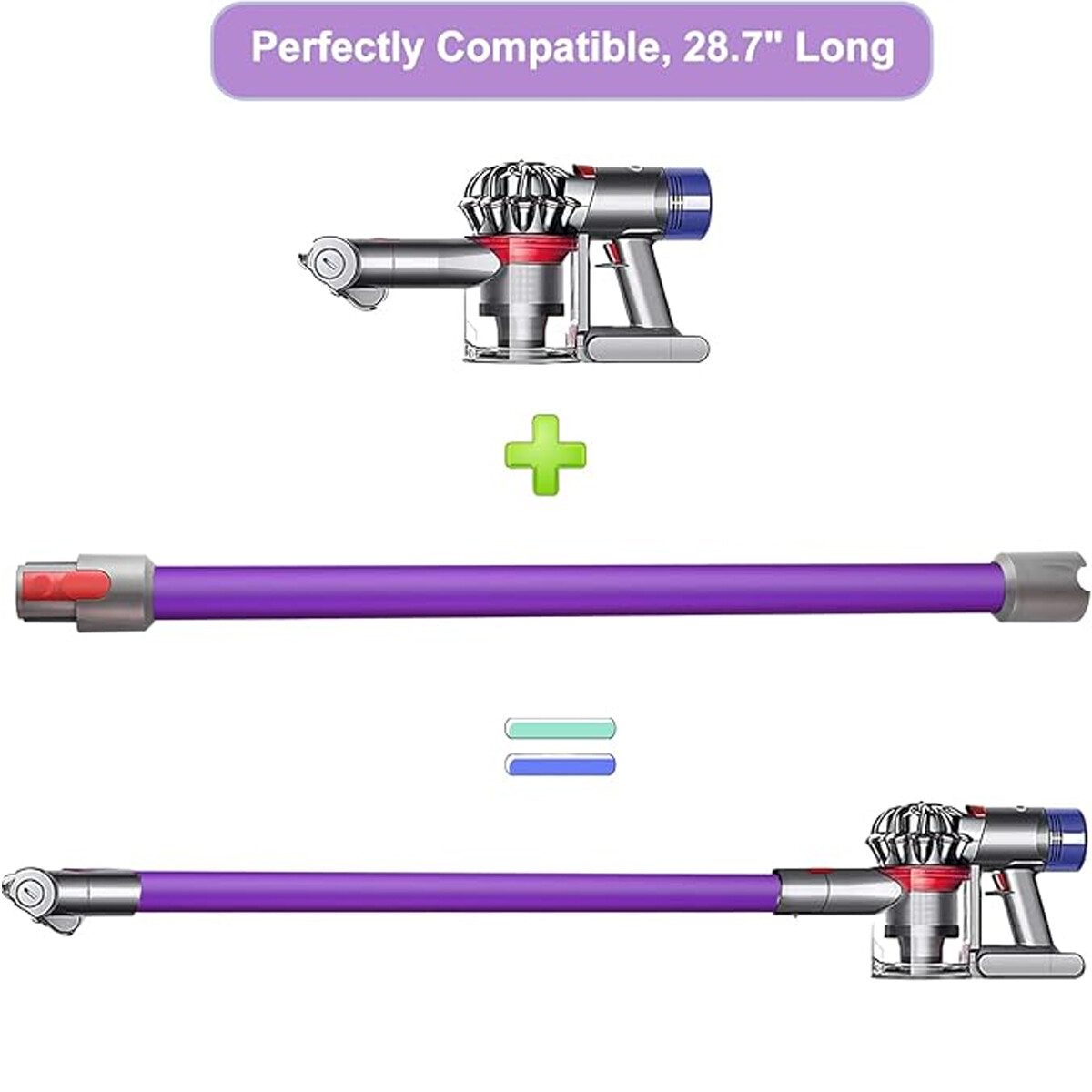 Detect Animal Absolute For Dyson Wand Stick Extension Tube V7 V8 V10 V11 V15