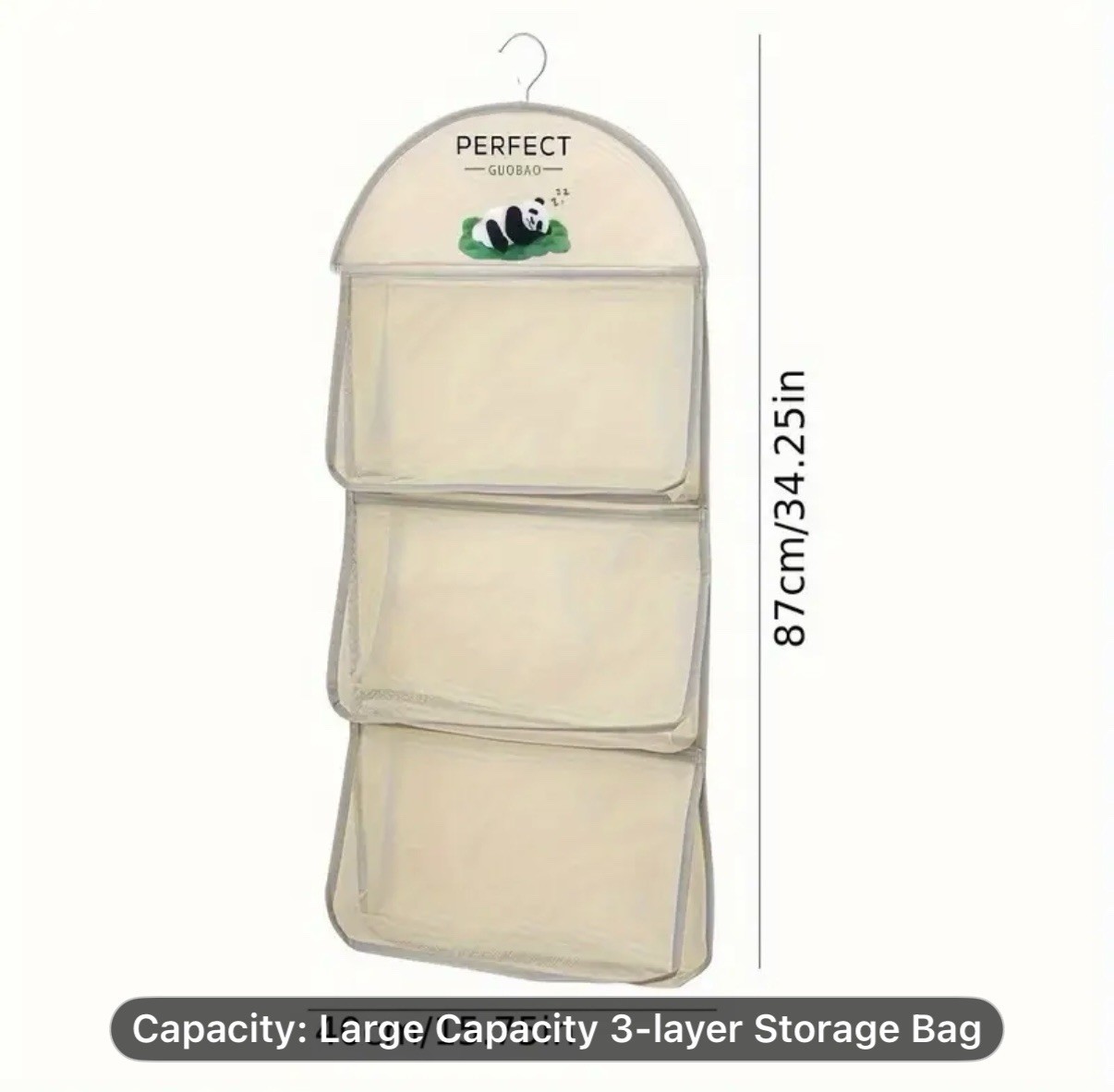 Single piece Triple-Layer Hanging Underwear , Socks , and Bra Mesh Storage Bag.