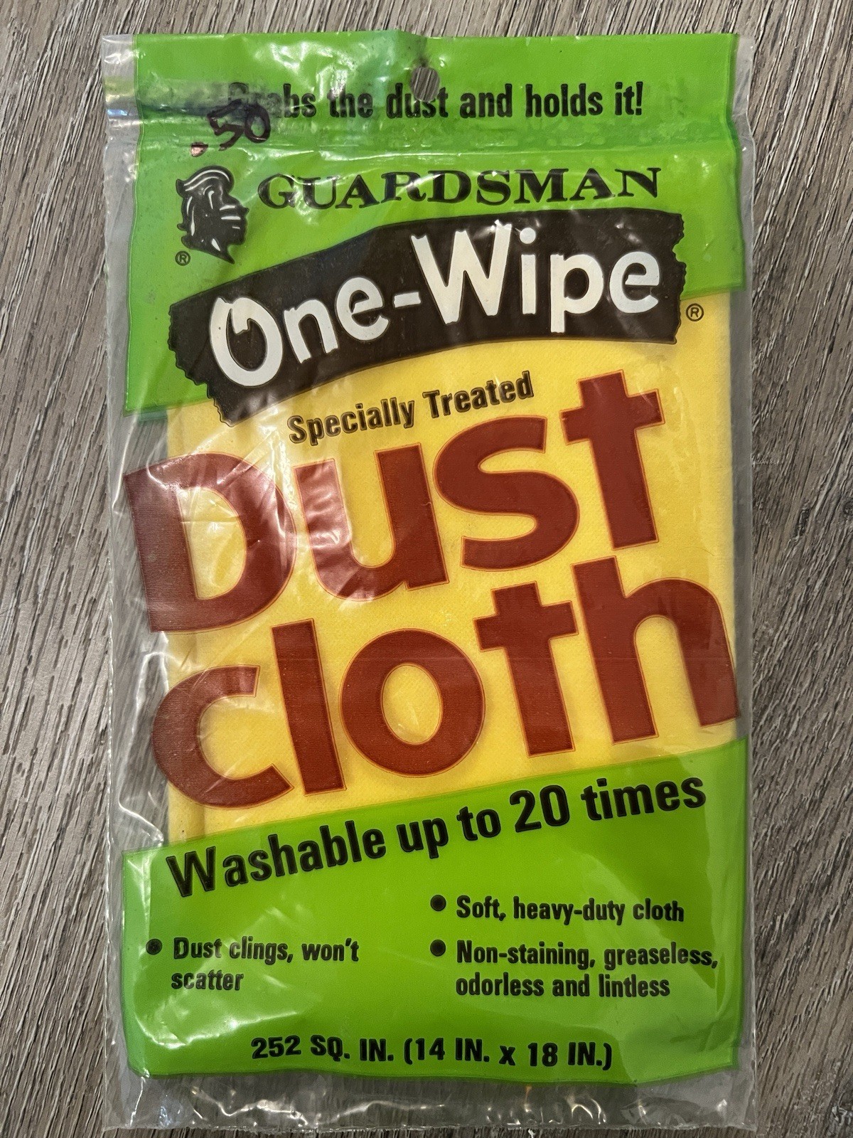 Vintage 1988 Guardsman One Wipe Dust Cloth 14×18 Dusting for TV or Any Screen