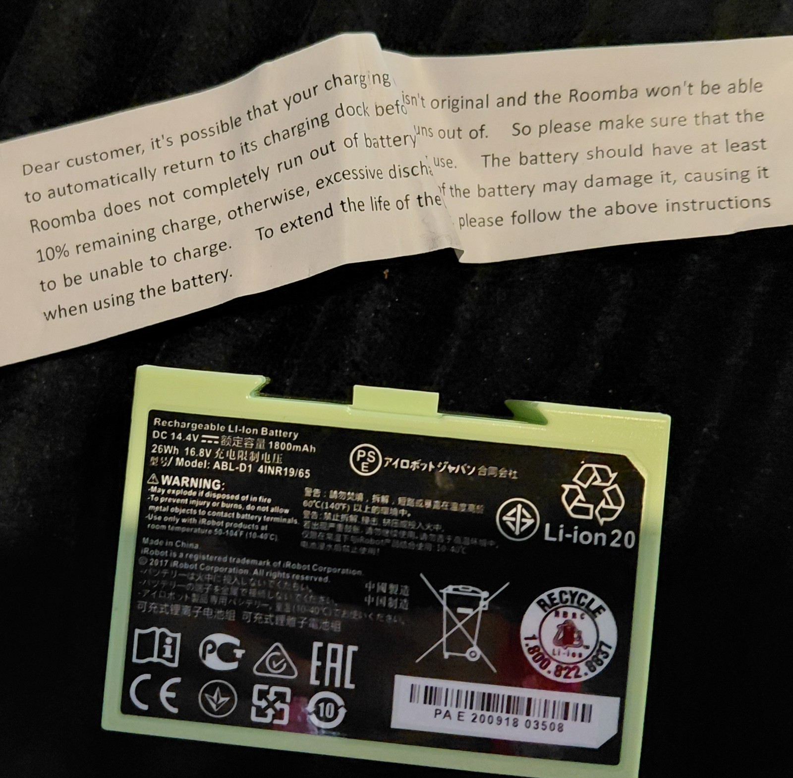 Generic for Roomba Replacement Battery ABL-D1 Battery for iRobot Roomba i&e…