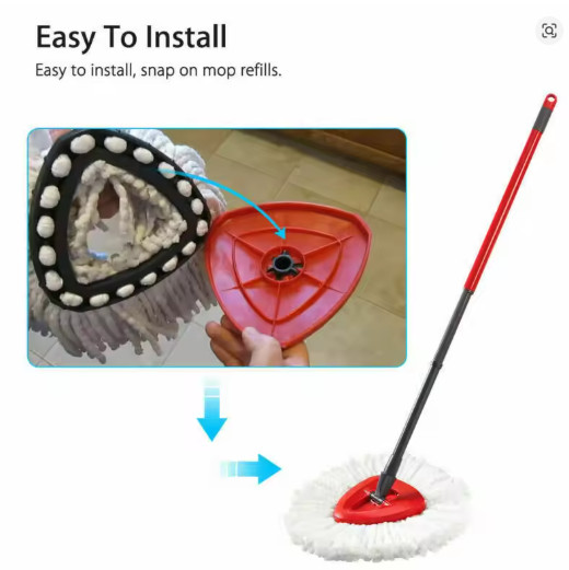 Easy Wring Clean Floor Mop Turbo Microfibre 2in1 Replacement Mop Head Refill Hom