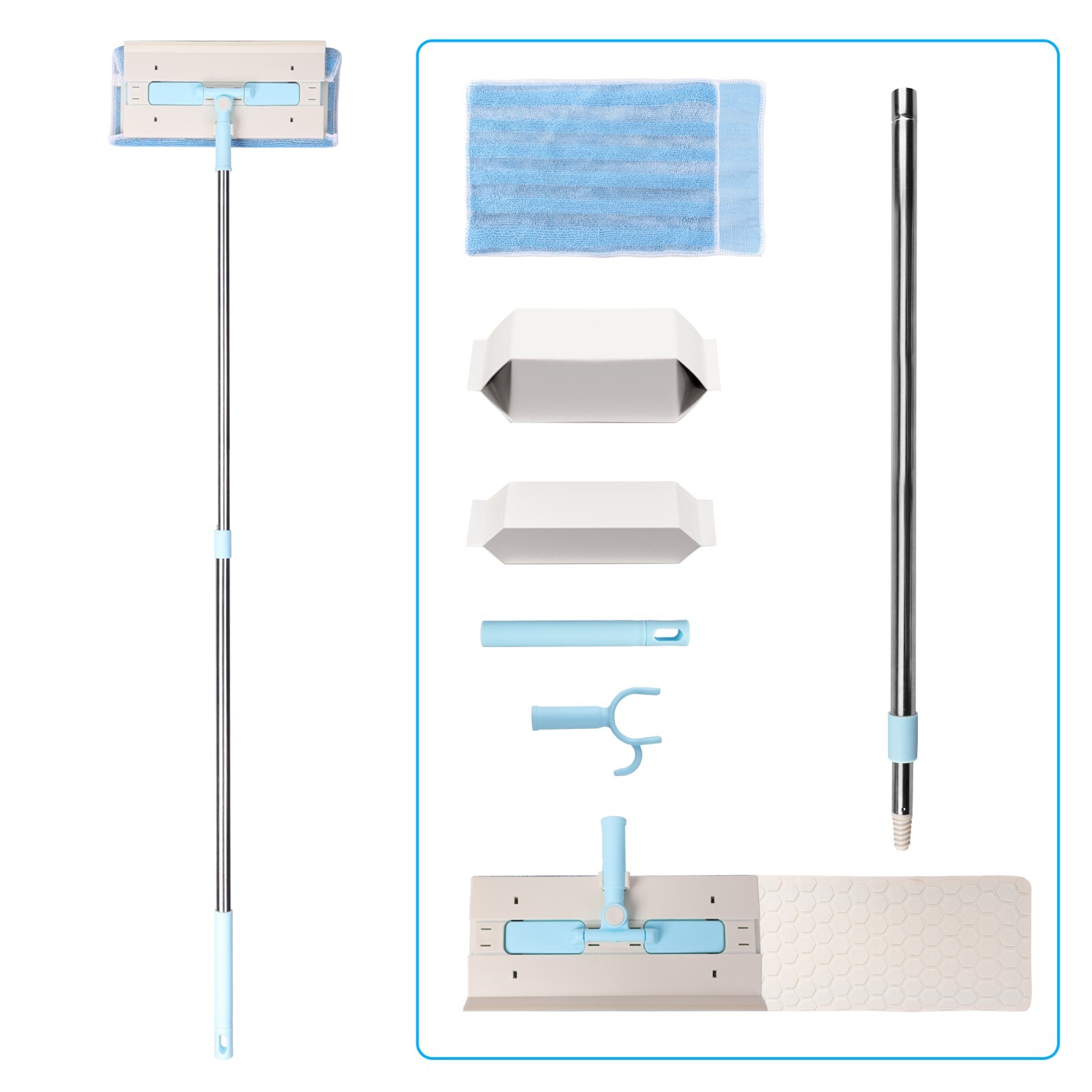 Multifunct Stretchable Dust Mop Microfiber Mop for Floor Wall Cleaning Dry Damp