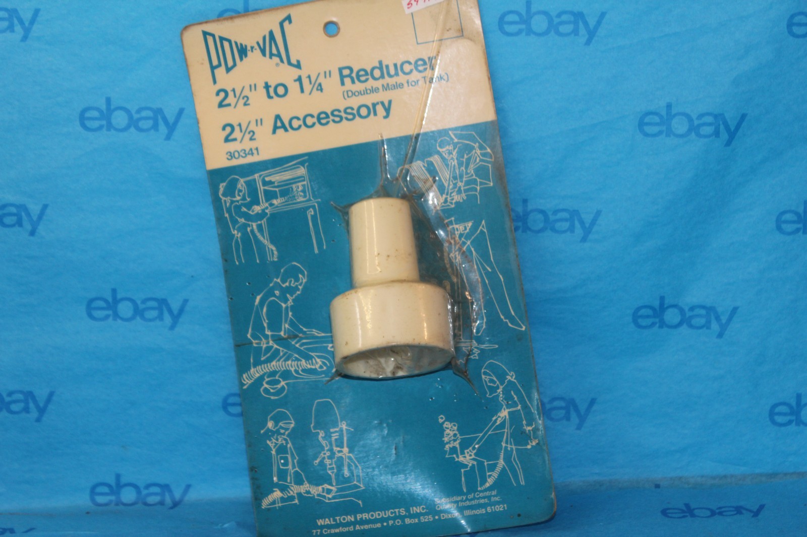 Pow-R-Vav Shop Vacuum Cleaner Dust Collector Air Transfer Adapter Reducer #30341