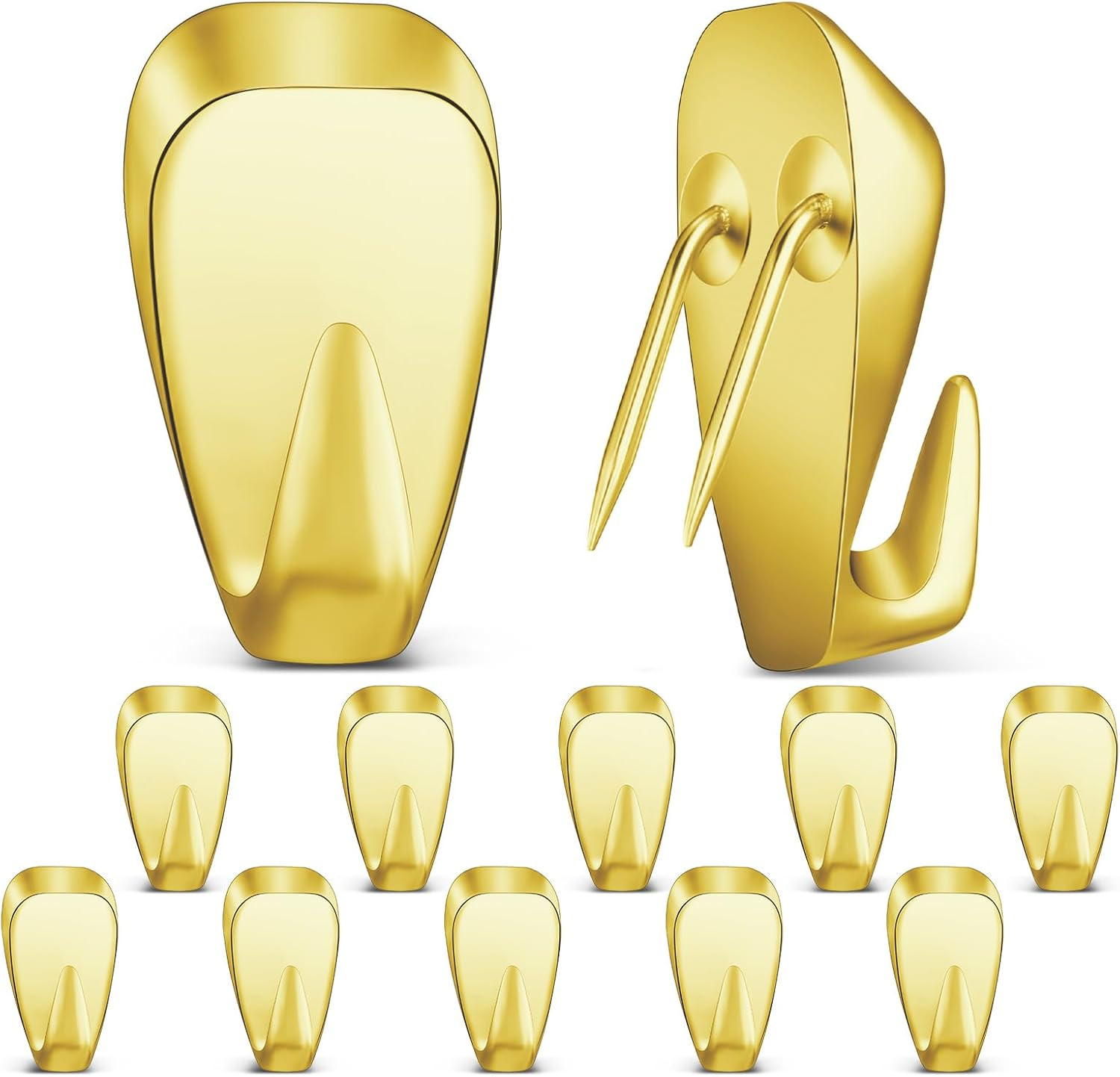 10 Pieces Cubicle Hooks Clips, 40 Lbs Picture Hangers,Gold | for Fabric Panel Wa