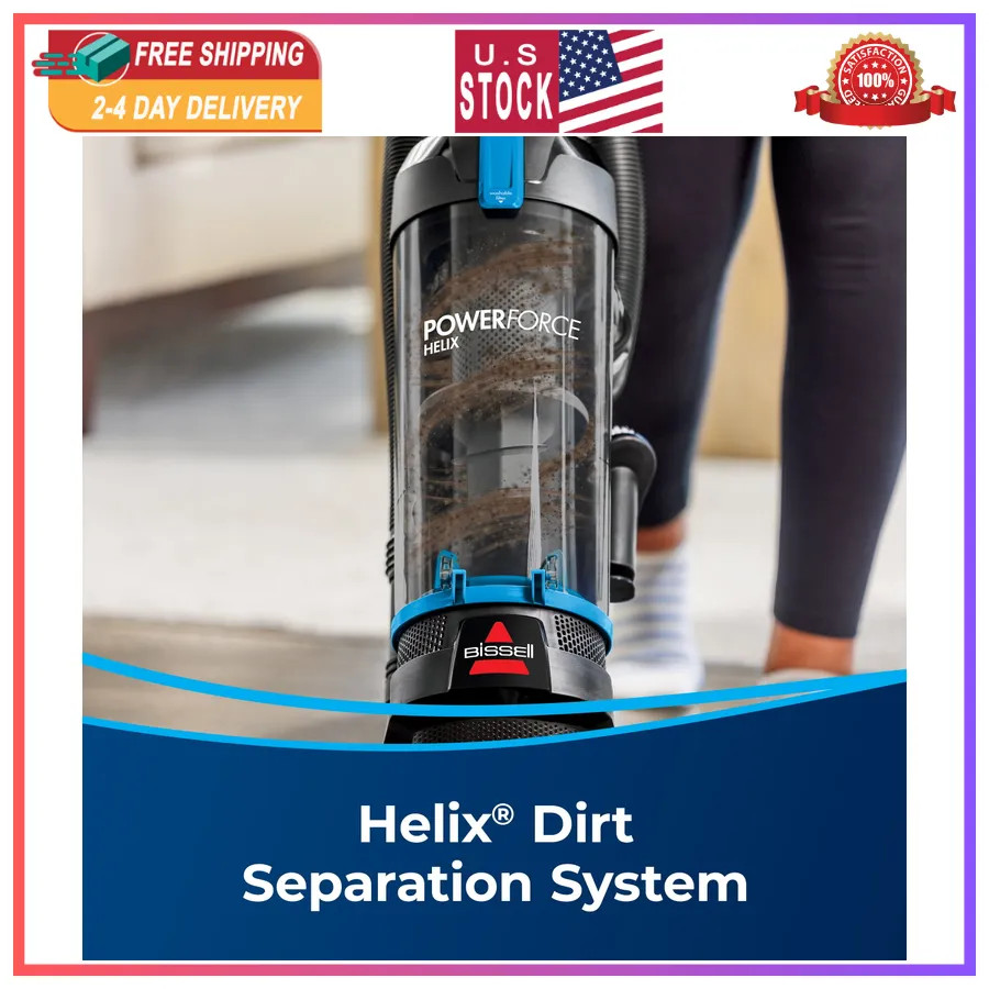 Bissell PowerForce Helix Bagless Upright Vacuum Lightweight Pet Friendly 3313