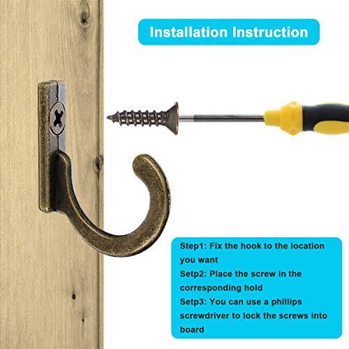 100 Pieces Key Hooks Jewelry Small Hooks Key Hanging Small Hooks Wall Mounted…
