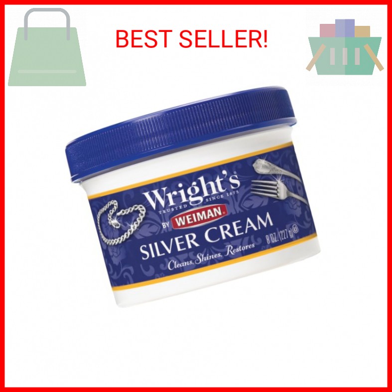 Wright’s Silver Cleaner and Polish Cream, 8 Ounce, Gently Clean and Remove Tarni
