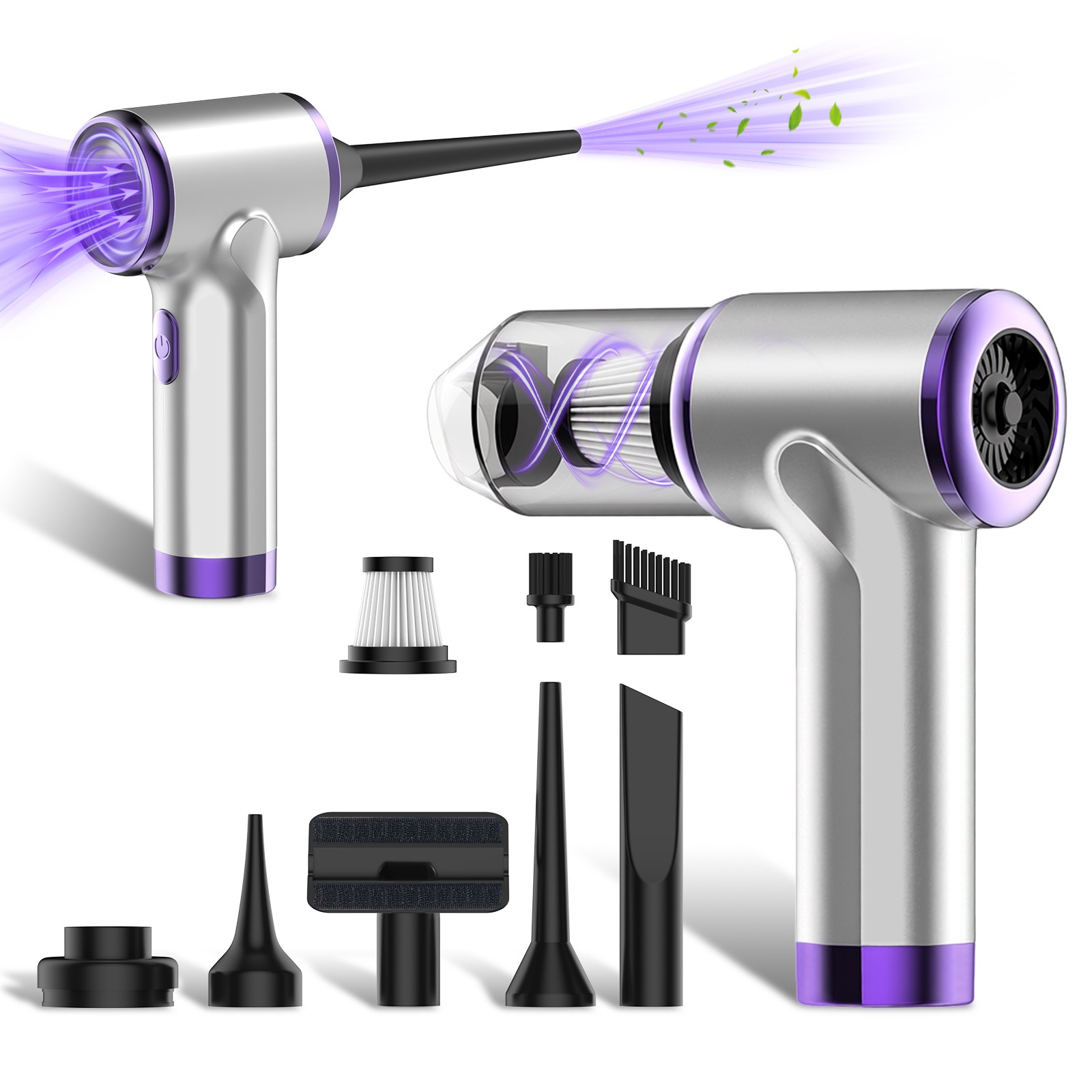 Mini PC Keyboard Vacuum, Cordless Vacuum Cleaner， USB Rechargeable, Blow&Suction