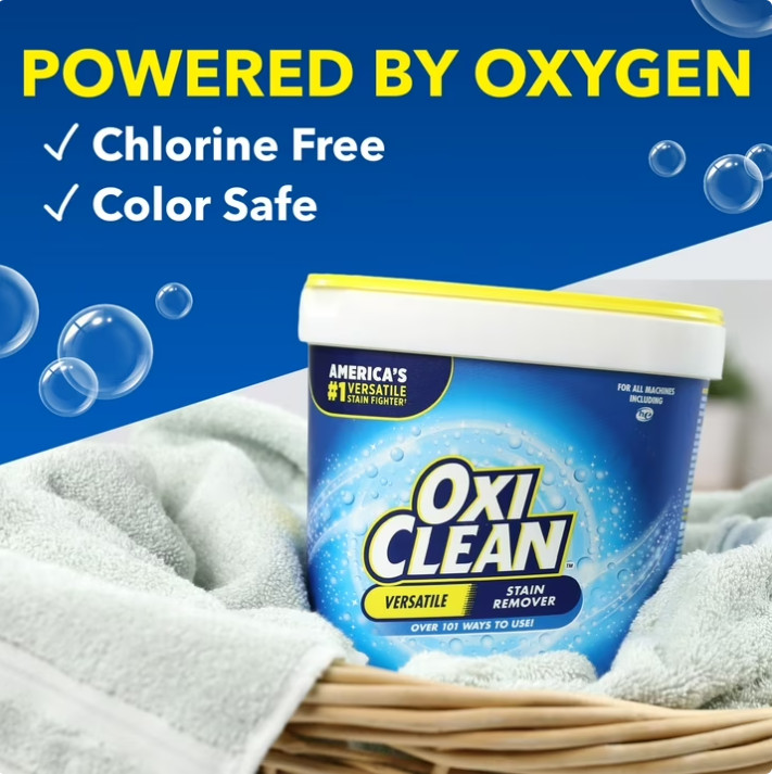 4 Pack OxiClean Versatile Stain Remover Powder, Around the Home&Laundry,5 lb Pk