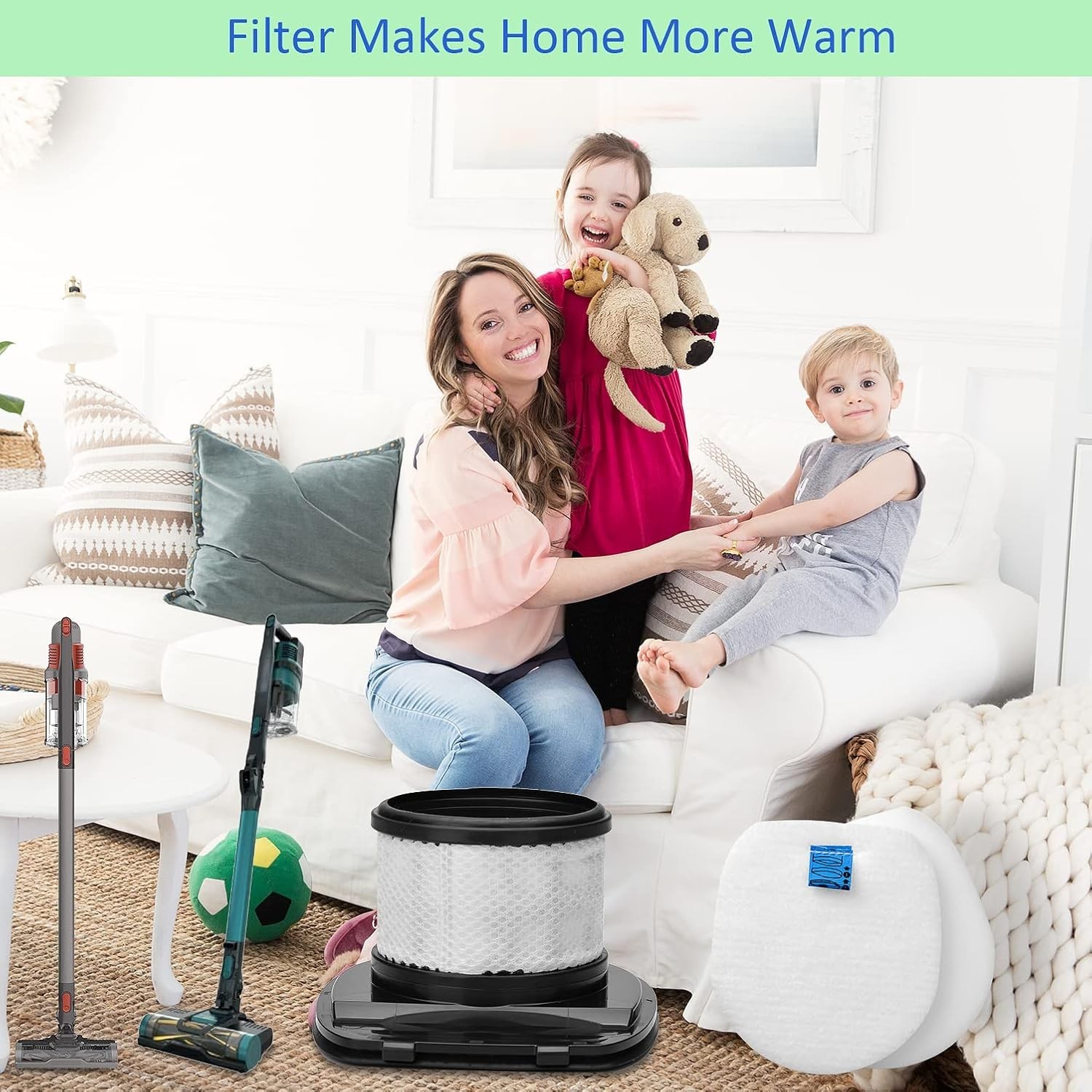 Replacement Vacuum Filter for Shark Pet Pro Cordless Stick Vacuum Cleaner, 2 HEP